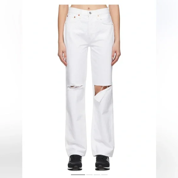 Re/Done white 90s High Rise Loose - Picture 1 of 3